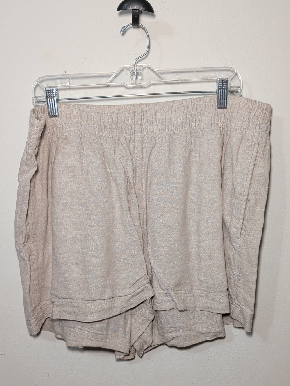 Old Navy Cream Linen-Blend Shorts Comfort Waistband High Waist Women's Size XL